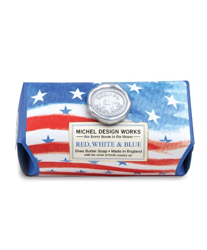 Red, White & Blue Large Bath Soap Bar 