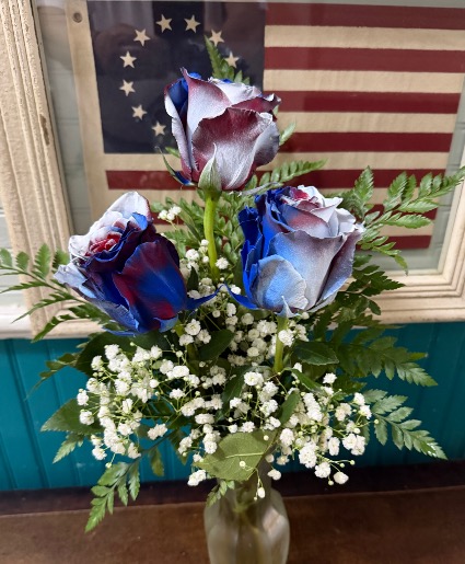 Red white blue roses  Roses 