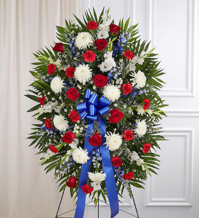 Red White & Blue Spray Standing Spray