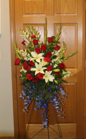 Red-White-Blue Standing Easel Spray