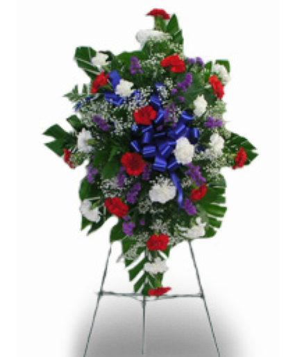 Red, White, Blue Standing Spray FS-291 