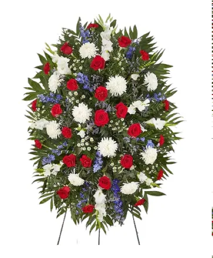 Red, White & Blue Standing Spray Standing Spray