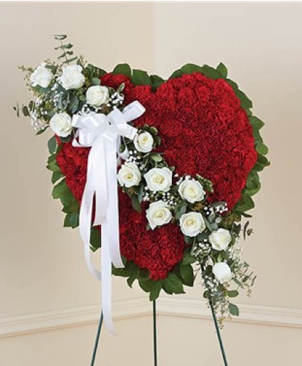 Red & White Standing Broken Heart 