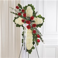Red & White Standing Cross 