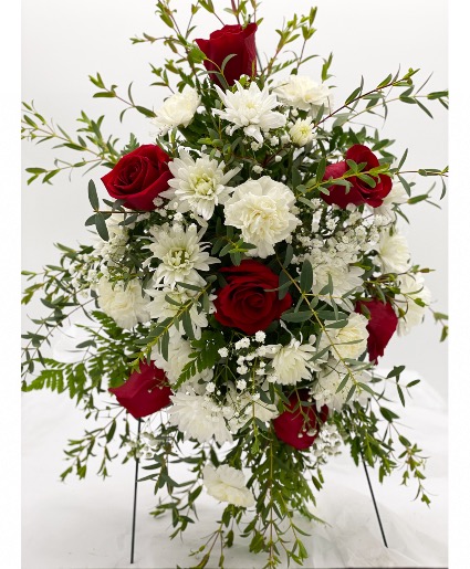 Heartfelt Remembrance Standing Spray Standing Spray (wreath stand sold separately call the store directly)