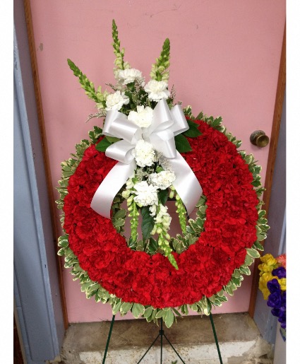 Red Wreath Sympathy