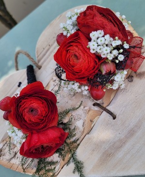 Red Ranunculus Wrist Corsage 