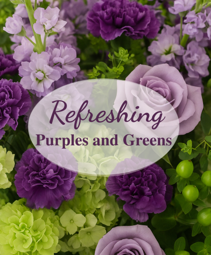 Refreshing Purples and Greens  Freshly Curated