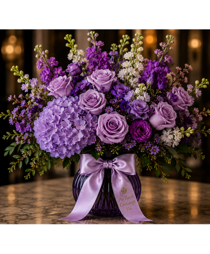Regal Lavender Vase arrangment 