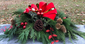 Remembrance Arrangement Cemetery Piece in Weymouth, MA | DIERSCH FLOWERS
