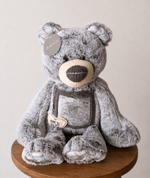 Bear w/ Photo Frame - Grey 