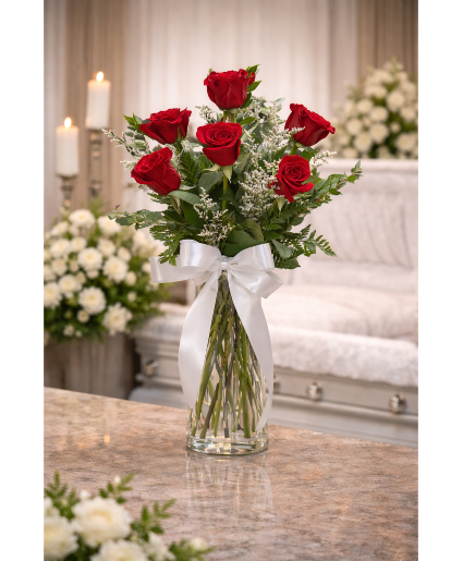 Rest in blooms Red roses 6