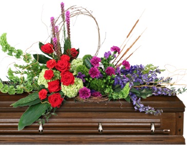 Restful Harmony Casket Spray in Laguna Niguel, CA | Reher's Fine Florals And Gifts