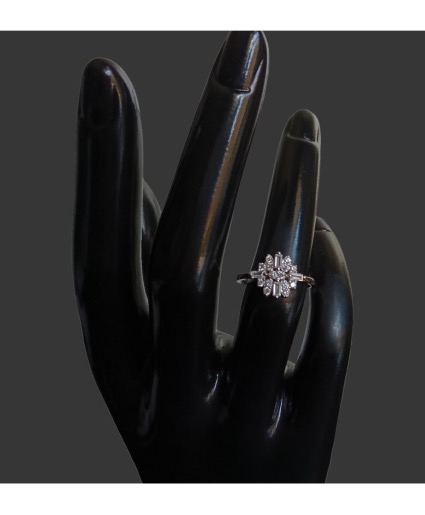 Rhomboid Zirconia Ring 