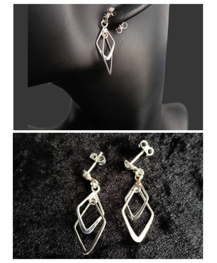 Rhombus Drop Earrings 