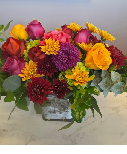 Rich tones of Fall Table Centrepiece.