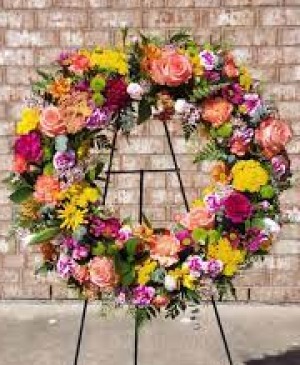 Ringed By Love Funeral Wreath  FS-320 