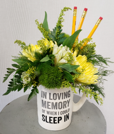 Rise and Shine Coffee Mug of Fresh Flowers