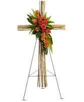 River Cane Cross Standing Spray