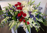 River of Roses casket spray