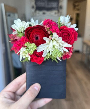 Riveting Red Pocket Square Boutonniere