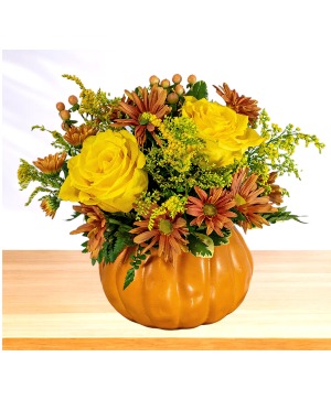 Candied Yams Ceramic Pumpkin Arrangement 