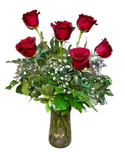 Romancing the Rose 6 Red Roses