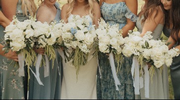 Romantic Garden-Inspired Wedding Florals  Bridal Party  in Laurel, MT | PLANTASIA FLOWERS, PLANTS & GIFTS