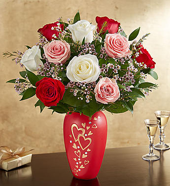 Romantic Medley in Follow Your Heart™ Vase 