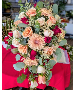 Romantic Rhapsody Cascading Bouquet
