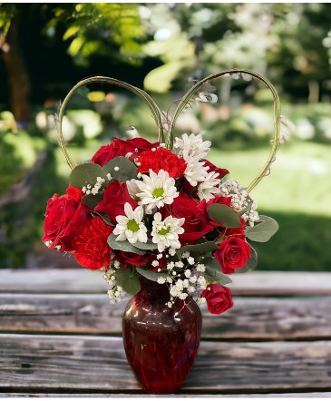 Romantic Ruby Roses Rose Arrangement in Mathiston, MS | MATHISTON FLORIST