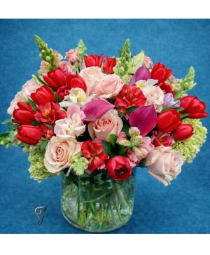Romantic Tulip Garden assorted flowers