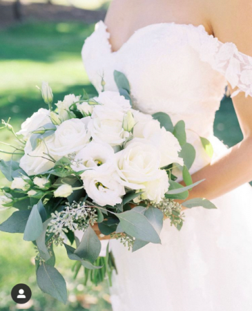 Romantic White Bridal Bouquet