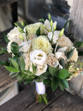 Romantic White Wedding Nosegay  in Key West, FL | Petals & Vines