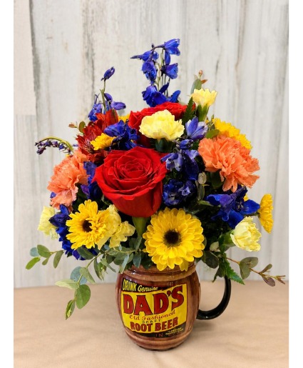 Root Beer Blooms Arrangement