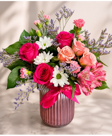 Rosé Charm Vase arrangement