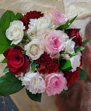 Rose and Carnation Bouquet Bridal Bouquet
