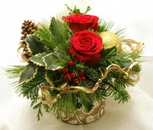 Snowflake Rose Bowl Christmas