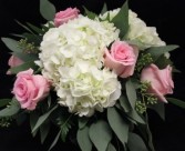 Rose and Hydrangea Cube Arrangement