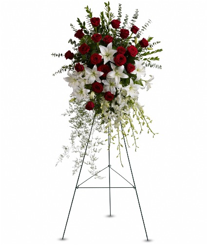 Rose and Lily  Standing Spray 