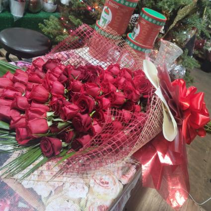 rose bouquet presentation style 