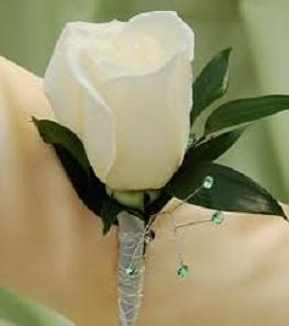 Rose Gem Boutonniere  Prom Boutonniere