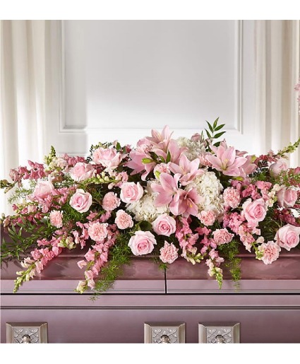  Rose Remembrance Casket Cover