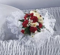 Heart Casket Pillow Square Casket Pillow available (assorted colors)