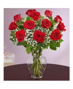 Rose Elegance 12 Long Stem Red Roses 