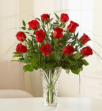 ROSE ELGANCE IN LENOX CRYSTAL VASE 