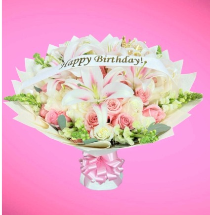Rose Flower Bouquet With Stargaizer 