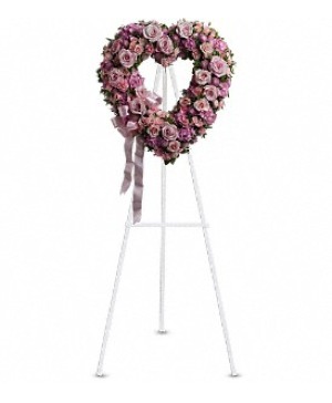 T238-2A Rose Garden Heart Funeral Spray