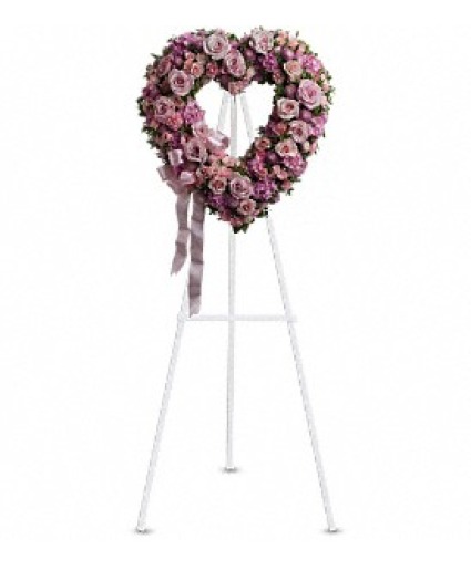 T238-2A Rose Garden Heart Funeral Spray