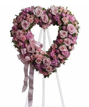Rose Garden Heart T238-2A Spray